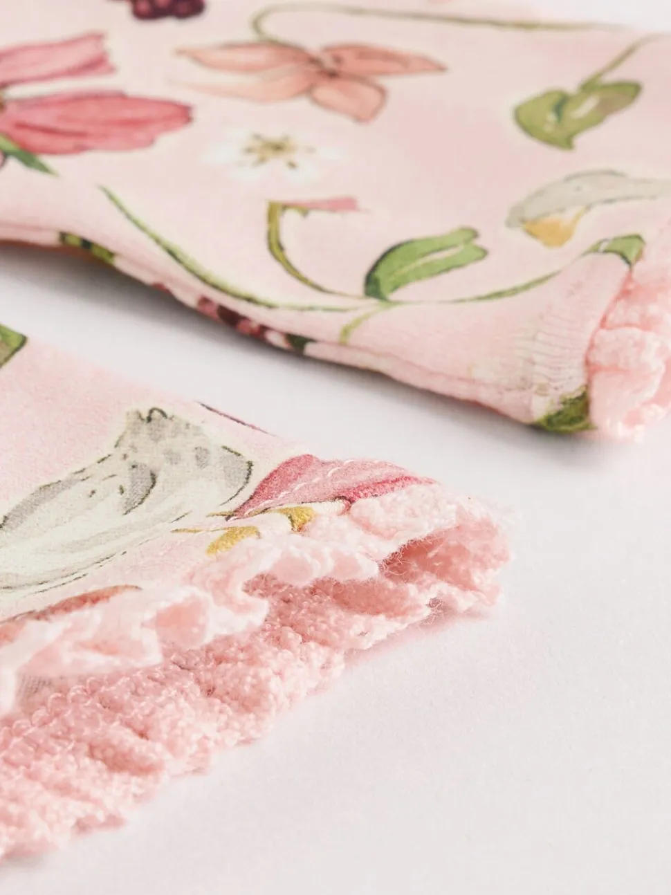 Wit/roze/konijn/bloemenprint - Set met lange mouwen en legging voor baby's (0mnd-2jr)