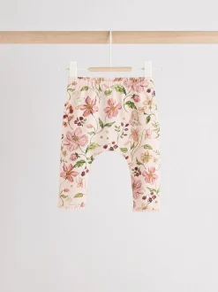 Wit/roze/konijn/bloemenprint - Set met lange mouwen en legging voor baby's (0mnd-2jr)