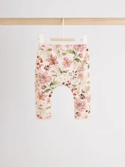 Wit/roze/konijn/bloemenprint - Set met lange mouwen en legging voor baby's (0mnd-2jr)