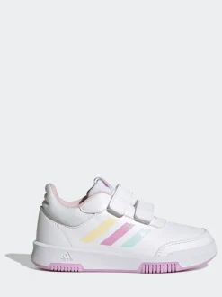 Wit/Roze/Meerkleurig - adidas Tensaur kindersneakers met klittenbandsluiting