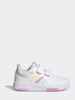 Wit/Roze/Meerkleurig - adidas Tensaur kindersneakers met klittenbandsluiting
