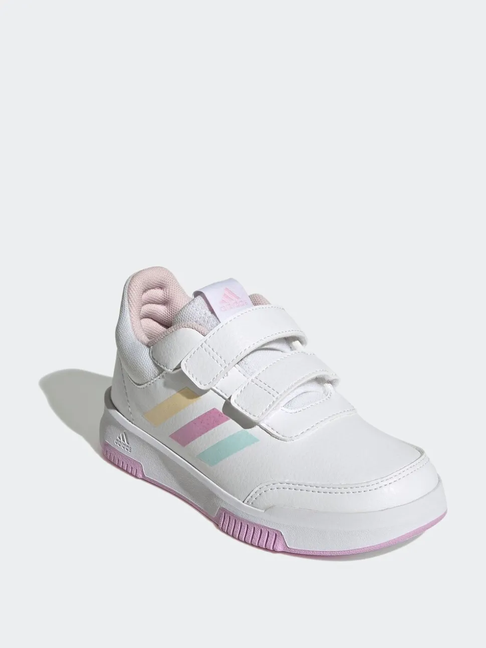 Wit/Roze/Meerkleurig - adidas Tensaur kindersneakers met klittenbandsluiting
