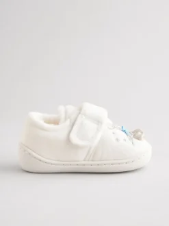 Witte feeënmuis - Gezellige pantoffels met voering en omgevende zool