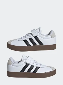 Wit/zwart - adidas Vl Court 3.0 Hook and Loop sneakers voor kinderen