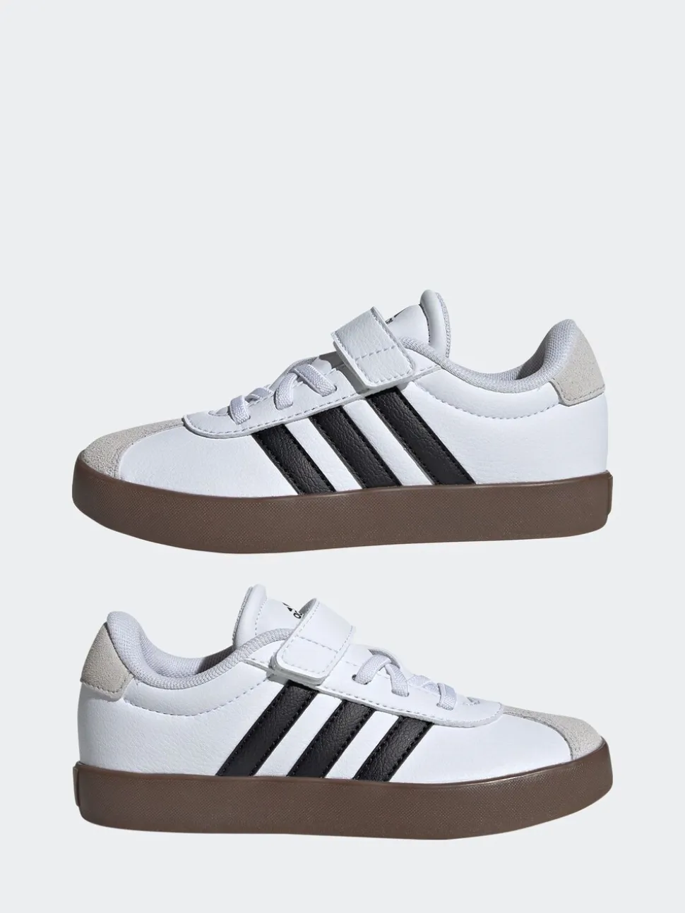 Wit/zwart - adidas Vl Court 3.0 Hook and Loop sneakers voor kinderen