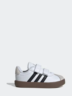 Wit/zwart - adidas Vl Court 3.0 Klittenbandsneakers voor zuigelingen