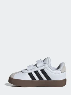 Wit/zwart - adidas Vl Court 3.0 Klittenbandsneakers voor zuigelingen
