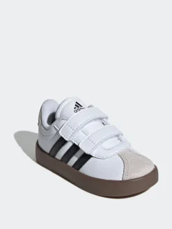 Wit/zwart - adidas Vl Court 3.0 Klittenbandsneakers voor zuigelingen
