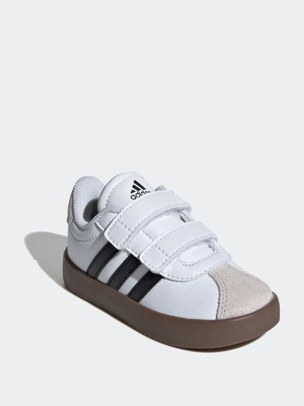 Wit/zwart - adidas Vl Court 3.0 Klittenbandsneakers voor zuigelingen