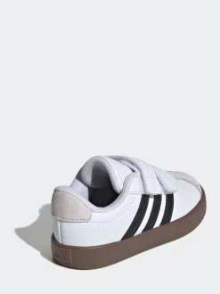 Wit/zwart - adidas Vl Court 3.0 Klittenbandsneakers voor zuigelingen