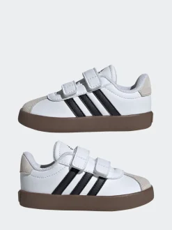 Wit/zwart - adidas Vl Court 3.0 Klittenbandsneakers voor zuigelingen