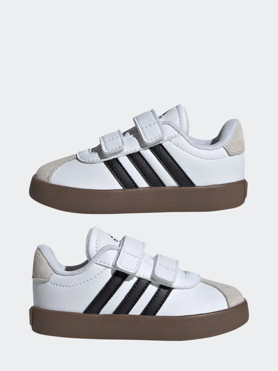 Wit/zwart - adidas Vl Court 3.0 Klittenbandsneakers voor zuigelingen