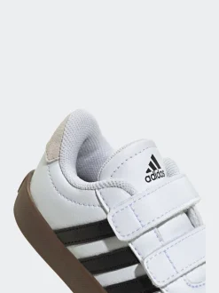 Wit/zwart - adidas Vl Court 3.0 Klittenbandsneakers voor zuigelingen