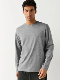 Wit/zwart/grijs/marineblauw - Set van 5 T-shirts met lange mouwen en laagjes
