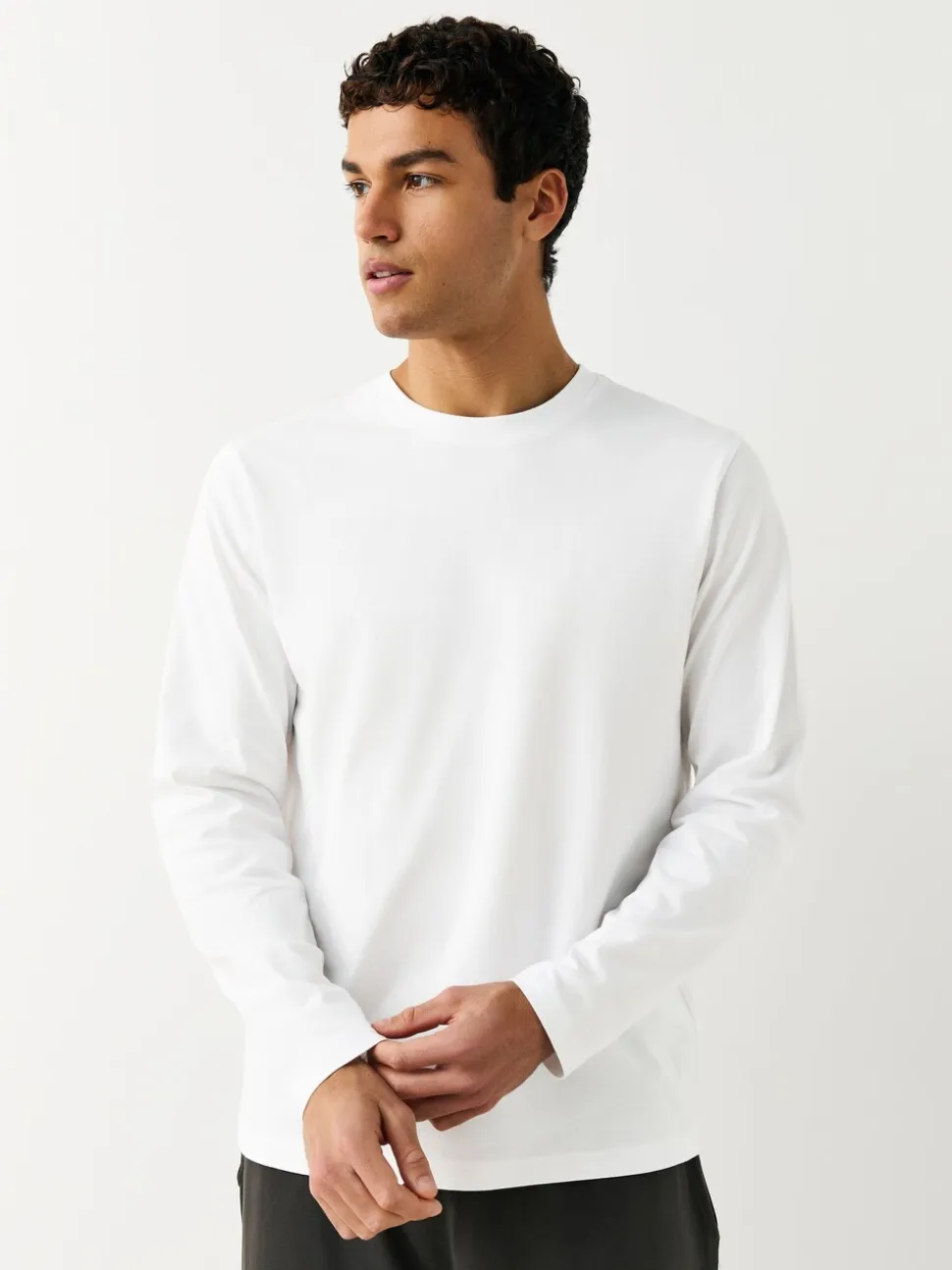 Wit/zwart/grijs/marineblauw - Set van 5 T-shirts met lange mouwen en laagjes