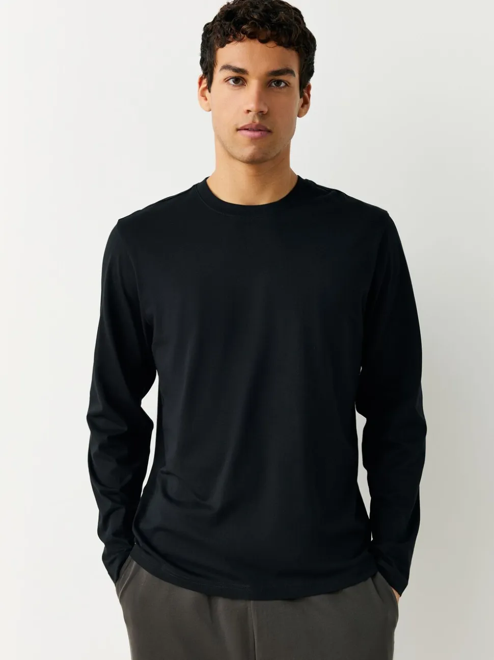 Wit/zwart/grijs/marineblauw - Set van 5 T-shirts met lange mouwen en laagjes