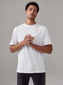 Wit/zwart/marineblauw - Normale Pasvorm - Essential katoenen T-shirts verpakking van 6