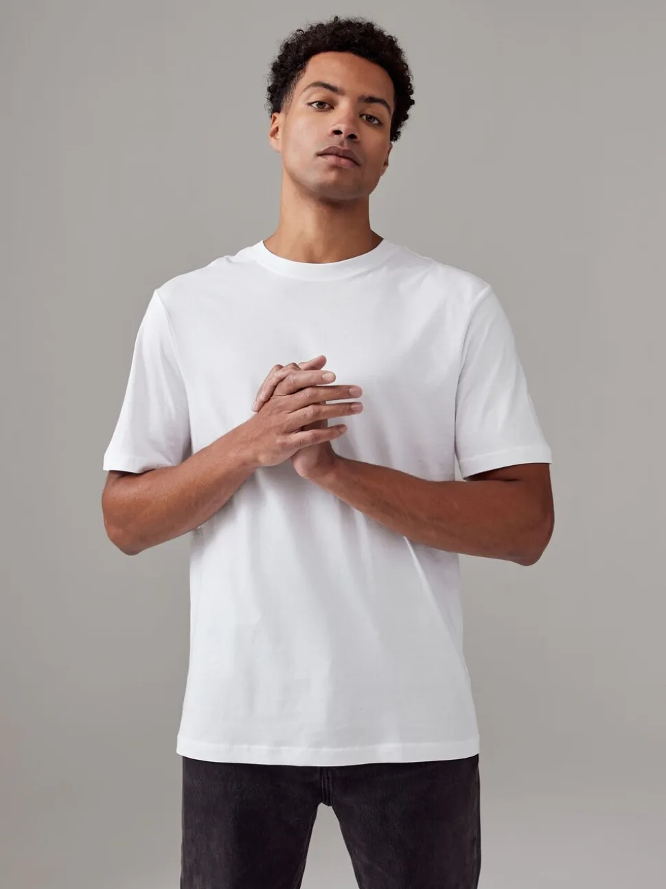 Wit/zwart/marineblauw - Normale Pasvorm - Essential katoenen T-shirts verpakking van 6