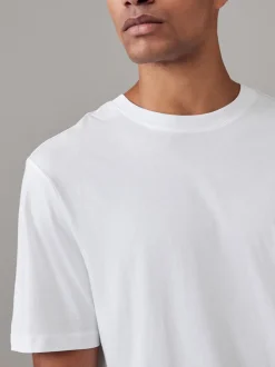 Wit/zwart/marineblauw - Normale Pasvorm - Essential katoenen T-shirts verpakking van 6