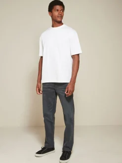 Wit/zwart/marineblauw - Relaxed fit - Verpakking van 3 T-shirts van zware stof