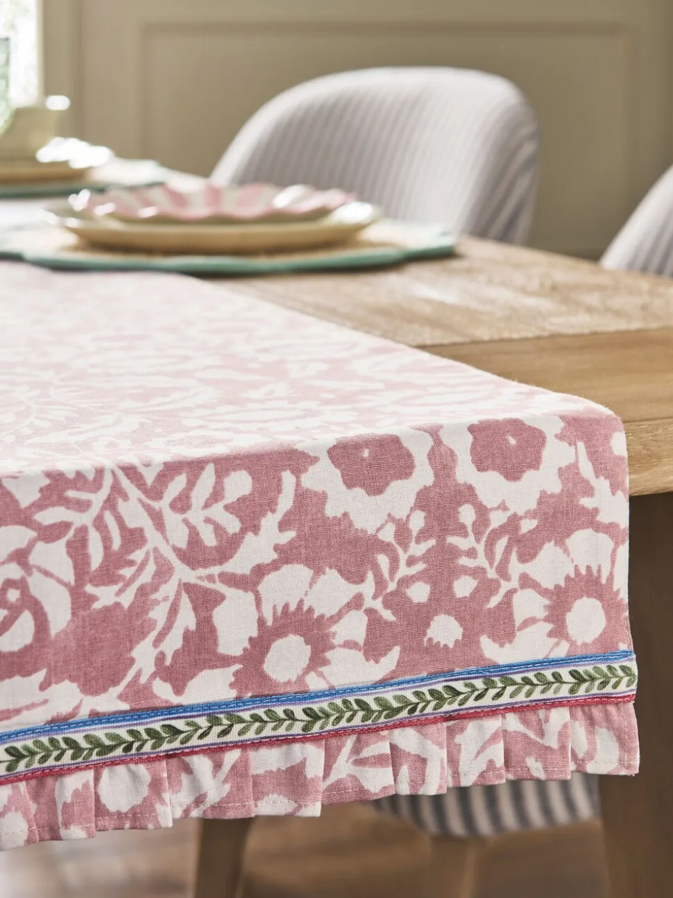 Woodblock Kitchen Table Runner