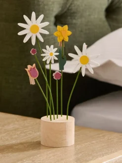 Wooden Flowers Photo Holder