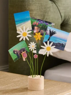 Wooden Flowers Photo Holder