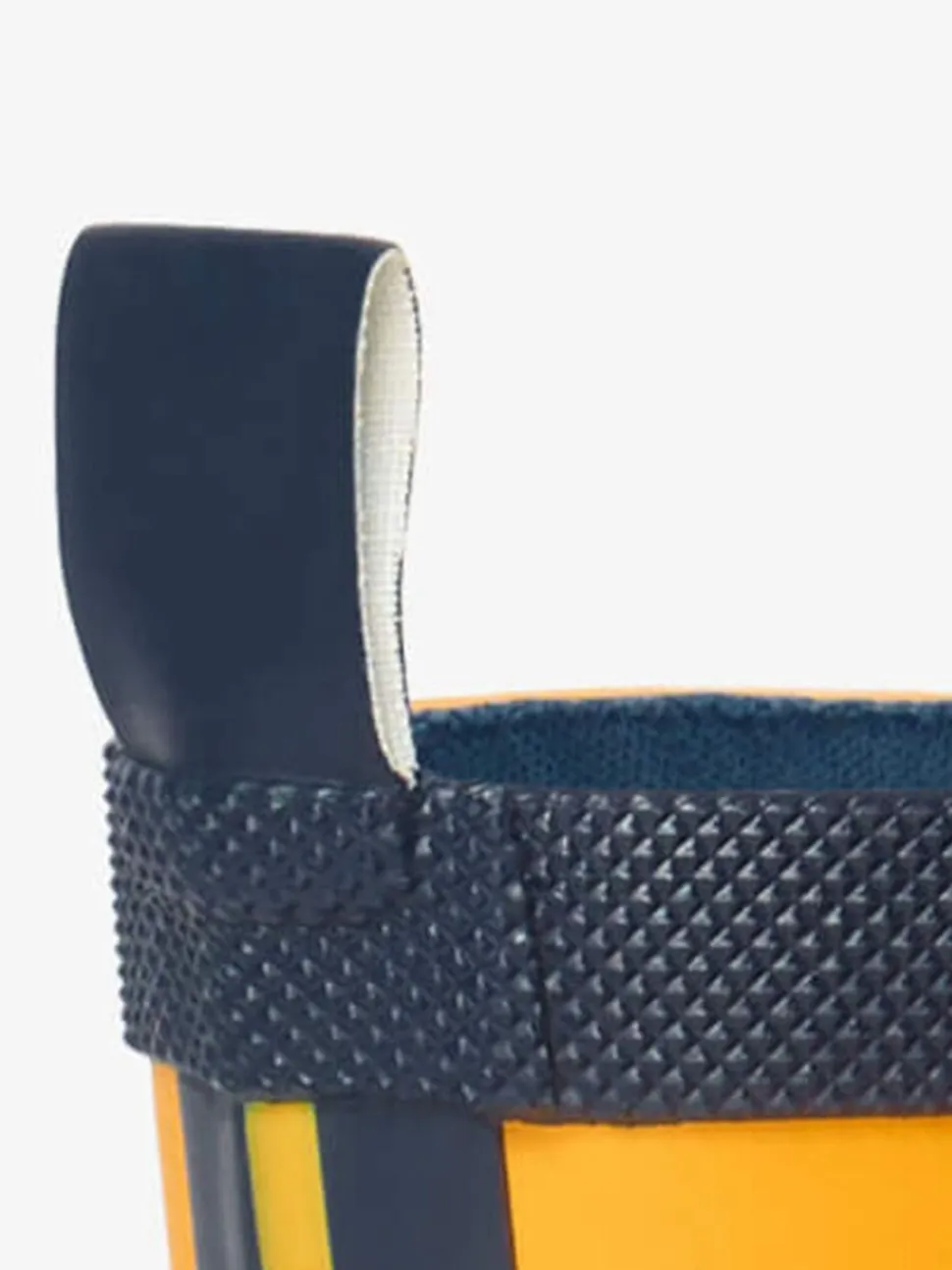 Yellow & Navy Matte Rain Wellies