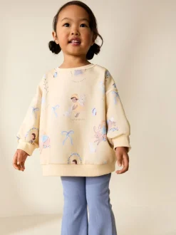 Yellow/Blue Fairy - Set van sweatshirt en uitlopende legging (3mnd -7jr)