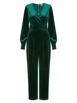 Yumi - Fluwelen jumpsuit met lange mouwen