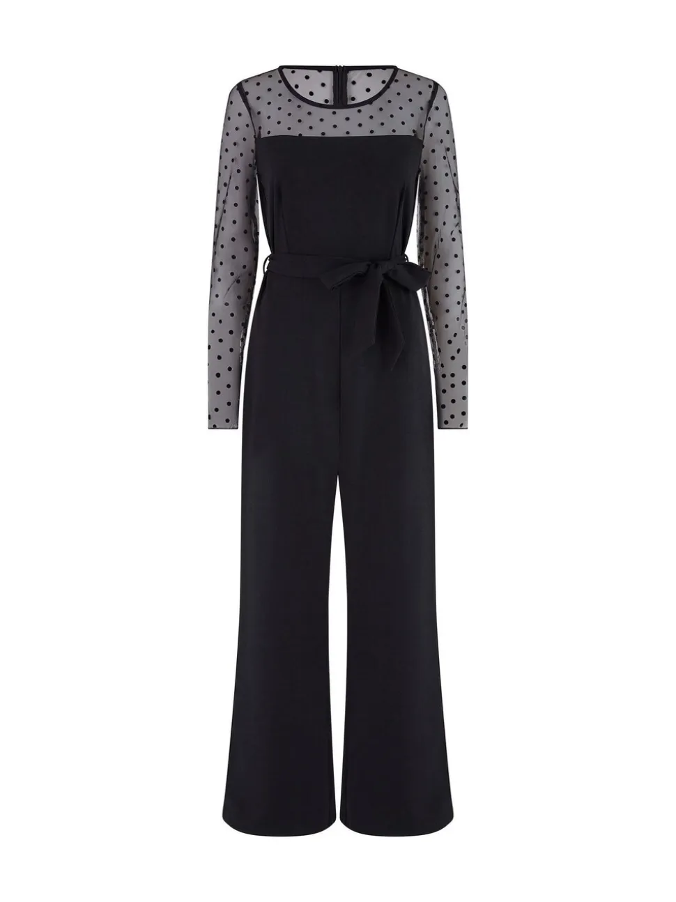 Yumi jumpsuit met stippen van stretch gaas