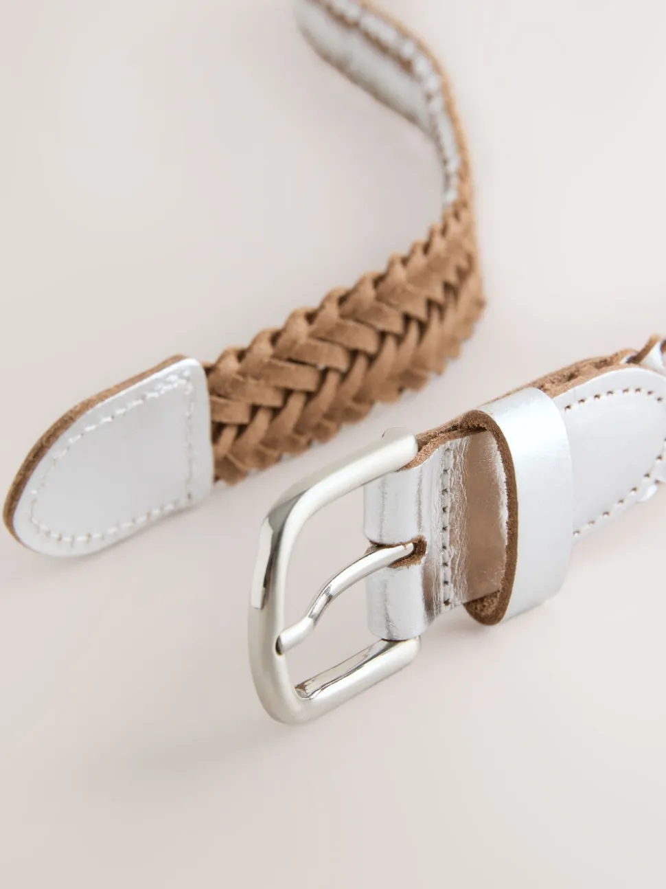 Zilver - Hand Plaited Leather Belt