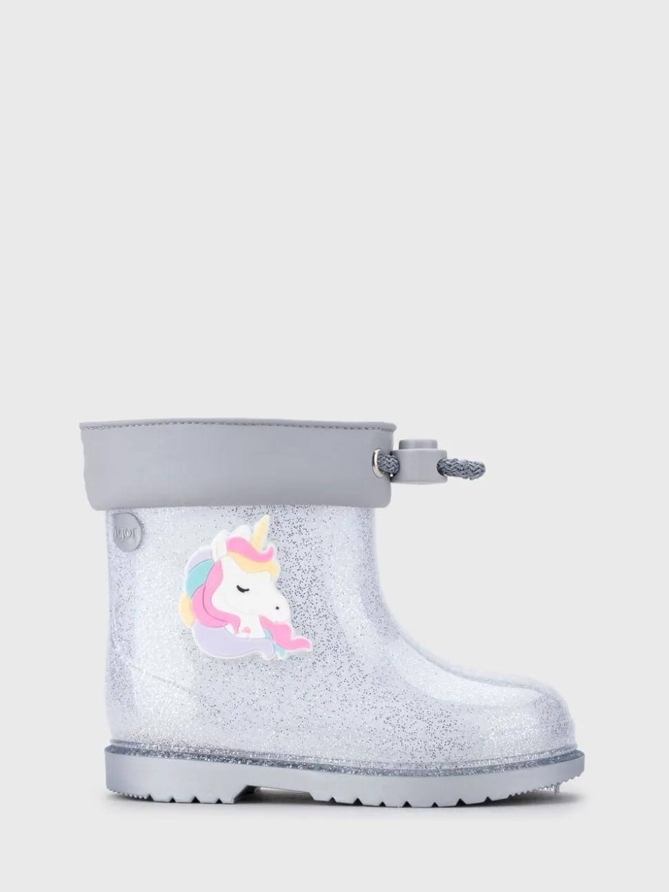 Zilver - Igor Glitter Unicorn Ankle Wellies