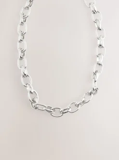 Zilverkleurig - Double Link Chunky Chain Necklace
