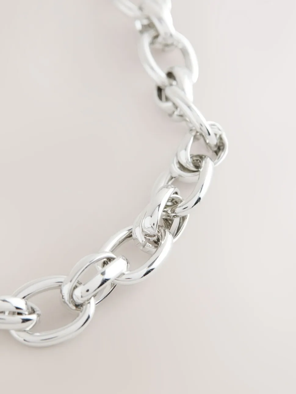 Zilverkleurig - Double Link Chunky Chain Necklace