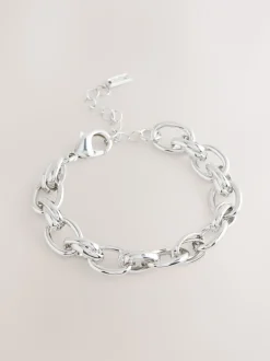 Zilverkleurig - Double Link Chunky Chain Bracelet