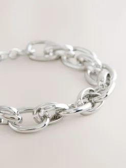 Zilverkleurig - Double Link Chunky Chain Bracelet