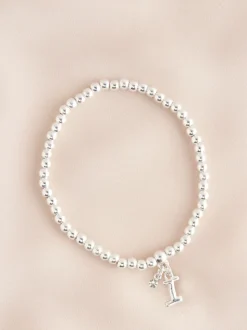 Zilverkleurig - Letterarmband met stretch