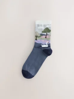 Zwanenscène - Warm Handle Cotton Ankle Socks 2 Pack