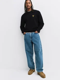 Zwart - 100% Cotton Guinness License Graphic Crew Neck Jumper