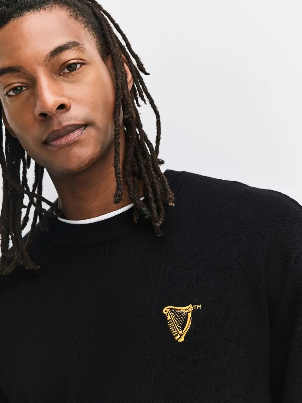 Zwart - 100% Cotton Guinness License Graphic Crew Neck Jumper
