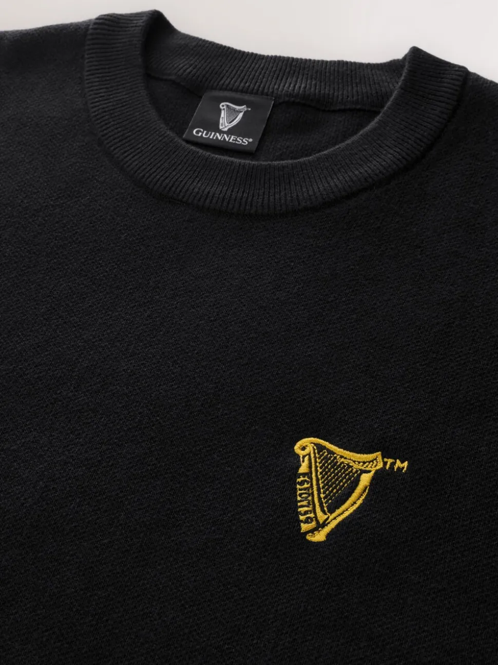 Zwart - 100% Cotton Guinness License Graphic Crew Neck Jumper
