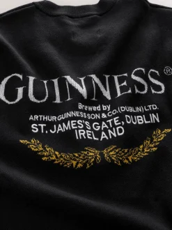 Zwart - 100% Cotton Guinness License Graphic Crew Neck Jumper