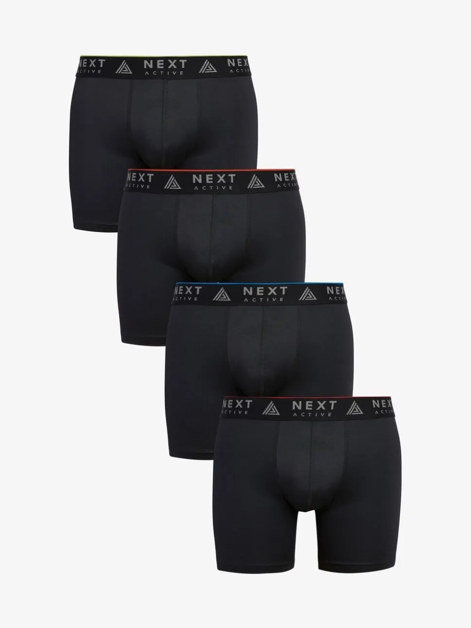Zwart - 4 Langere sportboxershorts