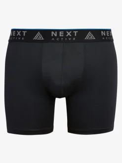 Zwart - 4 Langere sportboxershorts