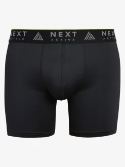 Zwart - 4 Langere sportboxershorts