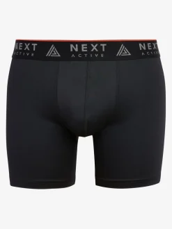 Zwart - 4 Langere sportboxershorts