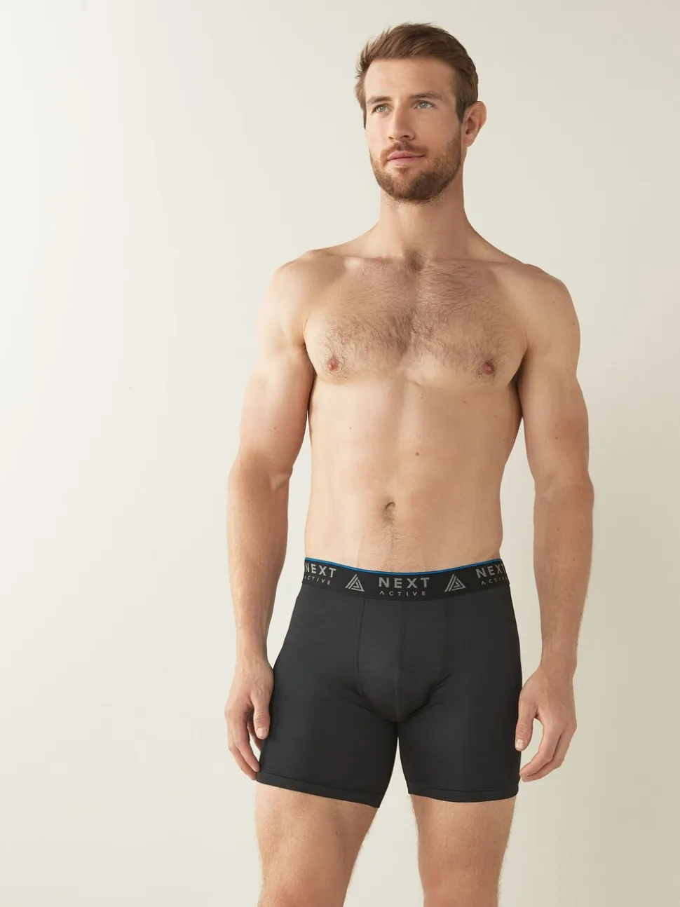 Zwart - 4 Langere sportboxershorts