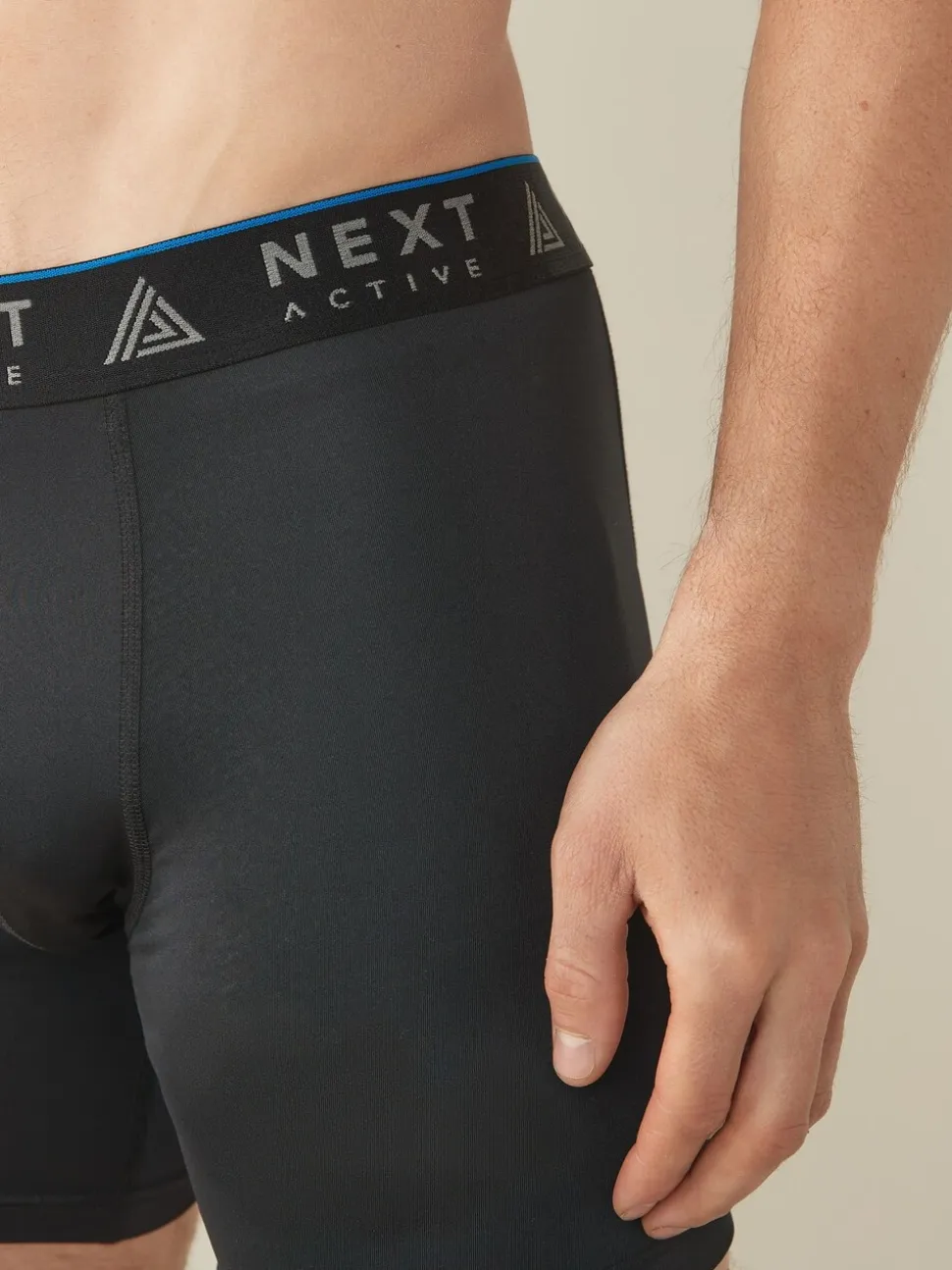 Zwart - 4 Langere sportboxershorts