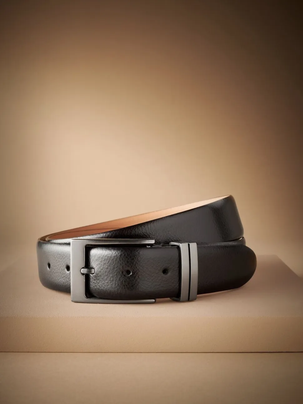 Zwart - 100% leather Signature Belt